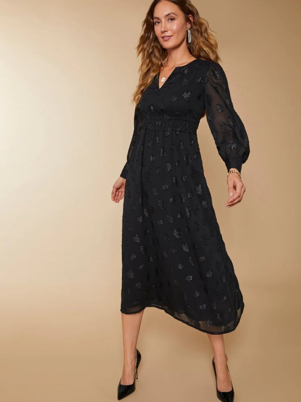 Spartina Elisha Midi Dress Black xs